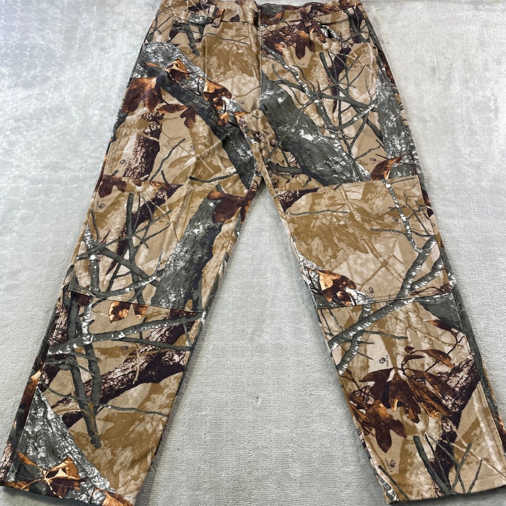 Wrangler Camo Pants Fusion 3-D Mens 38x30 Double Knee Hunting Outdoor Woods